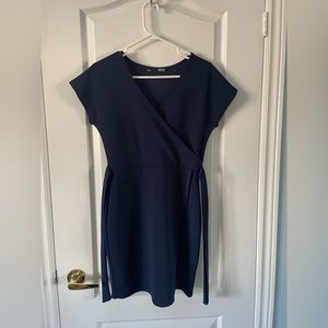 Navy Blue Wrap Dress